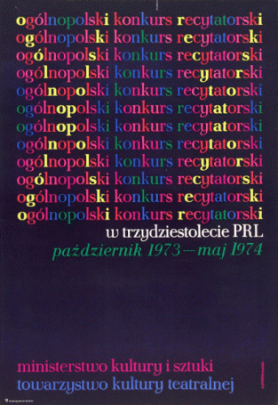 Ogolnopolski Konkurs Recytatorski W trzydziestolecie PRL 1973-1974, 1973