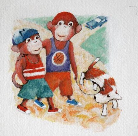 Monkey and Dog Days - illustration, 2008