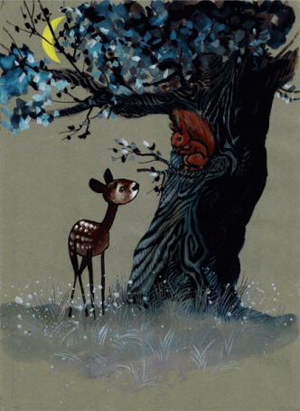 Bambi. Opowieść leśna, ilustracja do książki Feliksa Saltena (22)