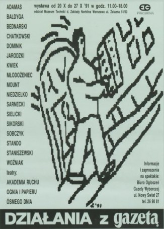Dzialania z gazeta, 1991 - wystawa
