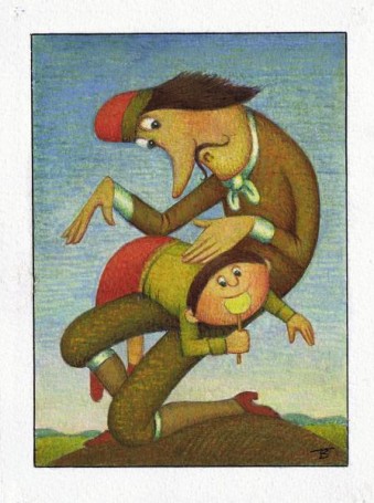 'Na wyspie Umpli-Tumpli' Mirosław Stecewicz - ilustracja książkowa