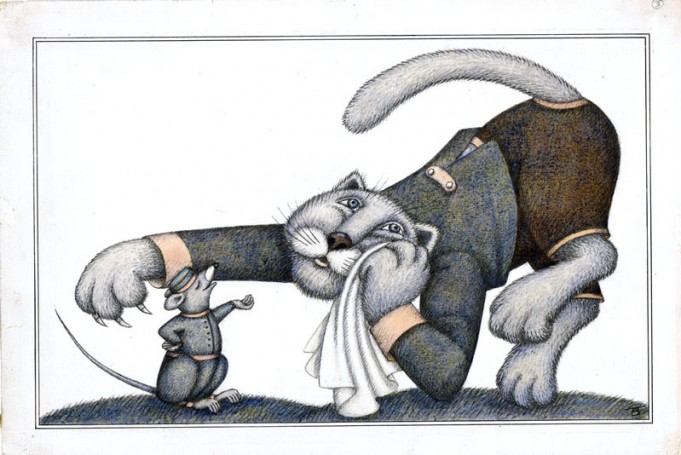 'Bajki', I. Krasicki - ilustracja, 1983 r.