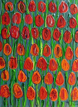 Czerwone tulipany, 2014 r.