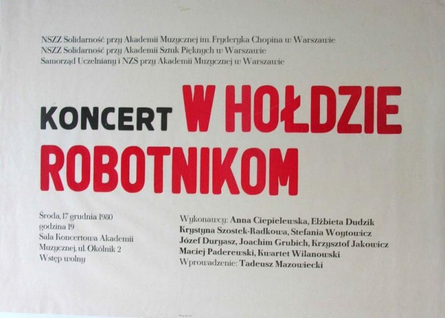 Koncert w hołdzie robotnikom, 1980