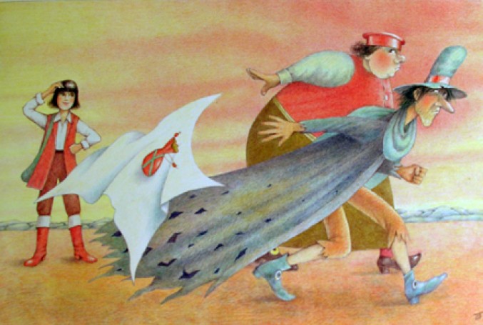 Tomasz Borowski, 'Ahow fool learned to lie' K. T. Hao book illustration,
