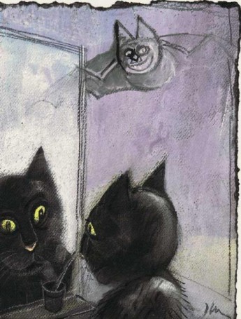 Untitled (cat with a mirror)