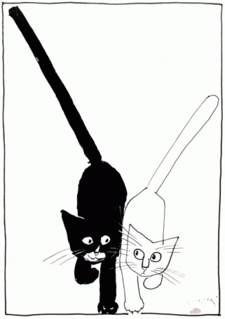 Bez tytułu (Czarny kot, biały kot)