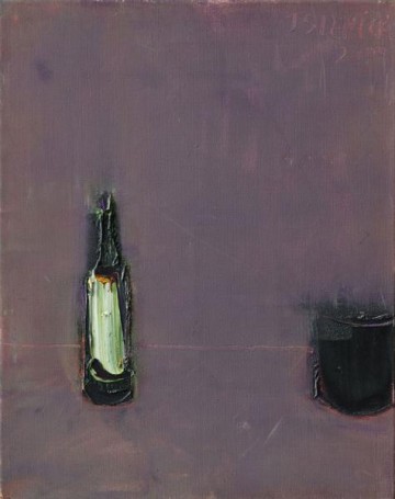 Bottle on a purple background, 2000