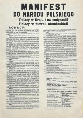 Manifest do Narodu Polskiego from 1944, reprint from the 70s reprintet 
