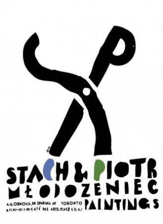 Piotr Młodożeniec Stach&Piotr paintings, plakat, sitodruk, 1998
