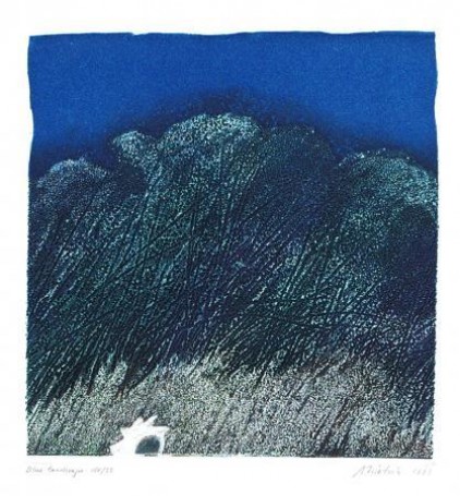Andrzej Pietsch, Blue landscape, 1995 