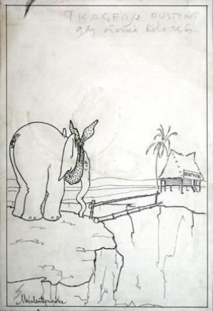 Illustration: Tragedy of the desert when an elephant has teeth pain