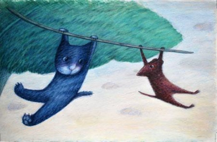 Cat and mouse - Ilustration, 1996