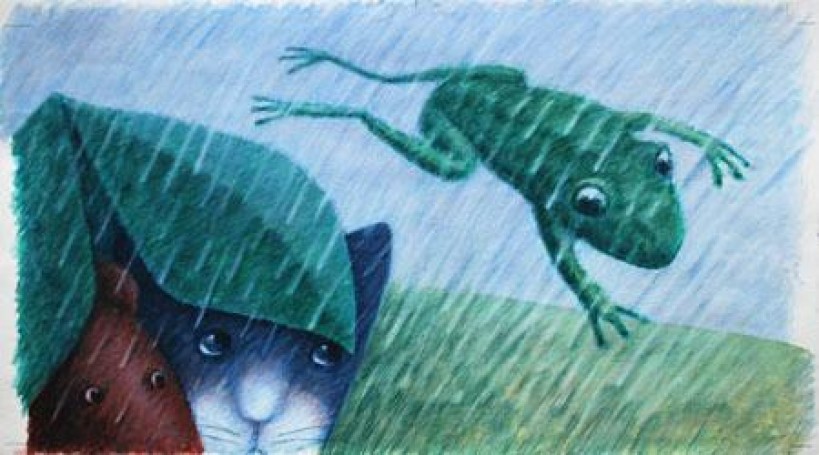 Kot i mysz - ilustracja, 1996 r.