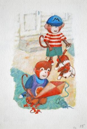 Monkey and Dog Days - ilustracja, 2008 r.