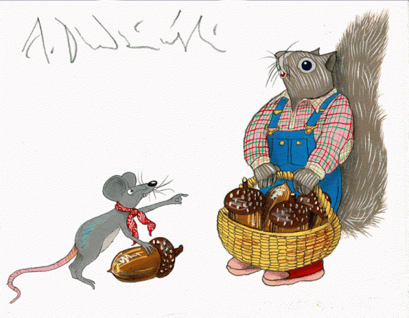 "Lew i Mysz", ilustracja