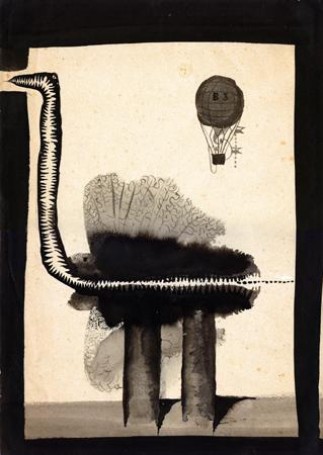 Franciszek Starowieyski Bez tytułu, lata 50 – te, tusz, tempera, papier, 42x30 cm