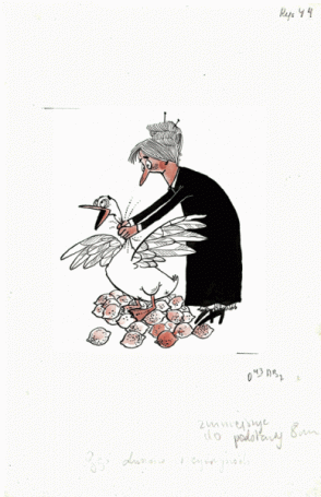 Ges duszona w cytrynach, illustration for publication: 