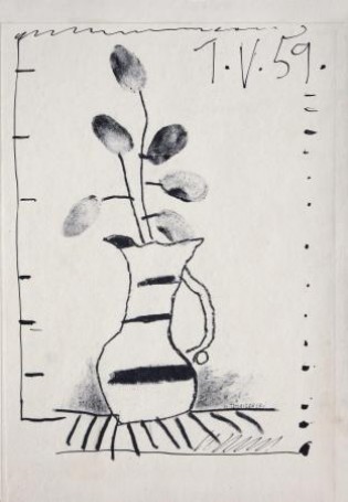 Polish book Exhibition (sketch of poster's project), 1959, drawing, paper, 31x21cm