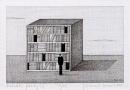 Joanna Wiszniewska – Romańska Biblioteka geometry 2002, technika własna,11x16cm, 260 PLN