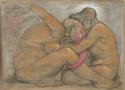 Konflikt idei miłości, 1707, rysunek, tektura, 73x100 cm