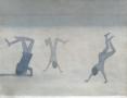 Chłopcy na plaży, 1998, akwarela, papier, 47x61cm