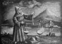 Roger Bacon measuring water and fire in 1250, 1994