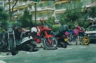 Cannes - Boulevard de la Croisette - parking motocyklowy, 2002 r.