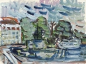 Landscape of Swinoujscie harbor, 1972